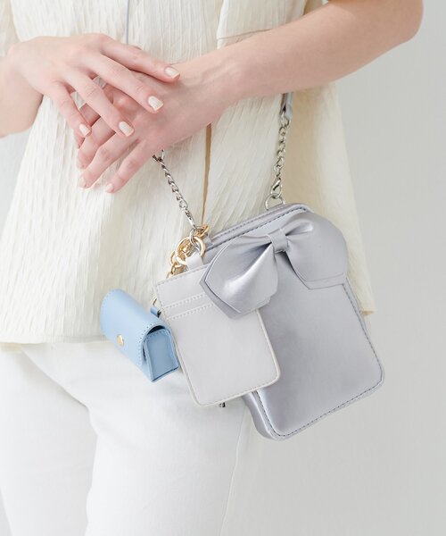 natural couture(ナチュラルクチュール)の「組み合わせスリムマルチショルダー(ショルダーバッグ・レディース・ブラウン/レッド/アイボリー/シルバー/ラベンダー/ブラック/サックスブルー・FREE)」の8枚目の写真