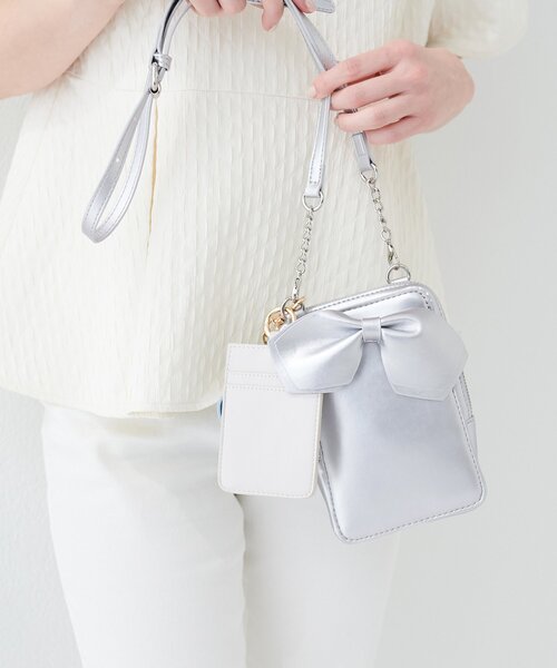 natural couture(ナチュラルクチュール)の「組み合わせスリムマルチショルダー(ショルダーバッグ・レディース・ブラウン/レッド/アイボリー/シルバー/ラベンダー/ブラック/サックスブルー・FREE)」の9枚目の写真