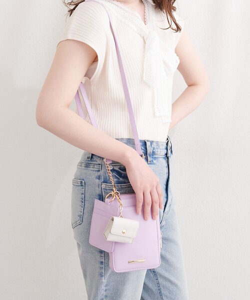 natural couture(ナチュラルクチュール)の「組み合わせスリムマルチショルダー(ショルダーバッグ・レディース・ブラウン/レッド/アイボリー/シルバー/ラベンダー/ブラック/サックスブルー・FREE)」の21枚目の写真