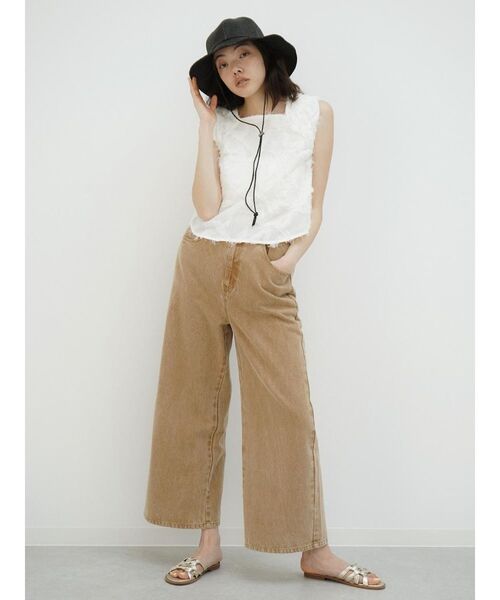 FIKA.(フィーカ)の「Back ribbon fringe blouse(シャツ/ブラウス・レディース・ブラック/オフホワイト・MEDIUM)」の10枚目の写真
