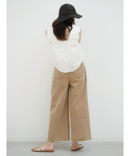 FIKA.(フィーカ)の「Back ribbon fringe blouse(シャツ/ブラウス・レディース・ブラック/オフホワイト・MEDIUM)」の13枚目の写真