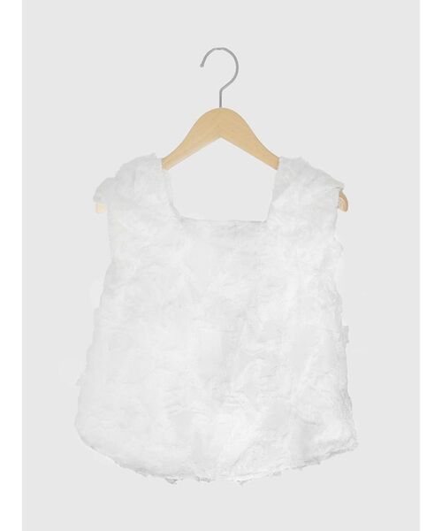 FIKA.(フィーカ)の「Back ribbon fringe blouse(シャツ/ブラウス・レディース・ブラック/オフホワイト・MEDIUM)」の3枚目の写真