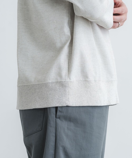 quadro(クオドロ)の「シェルタリングドライオックス6分袖クルーネックプルオーバー(Tシャツ/カットソー・メンズ・ホワイト/ブラック/グレイッシュベージュ・MEDIUM/LARGE)」の10枚目の写真