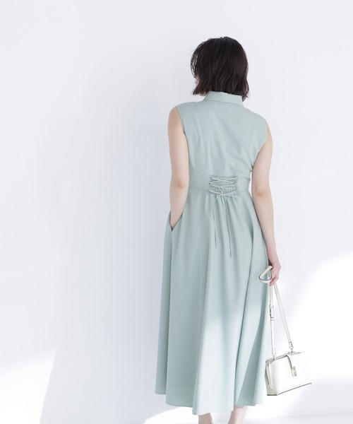 NATURAL BEAUTY BASIC(ナチュラルビューティーベーシック)の「襟付きバイカラーステッチワンピース(ワンピース・レディース・ネイビー/ライトグリーン/オフホワイト・P/S/MEDIUM)」の15枚目の写真