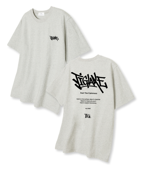 TI.GLAKE(ティーグレイク)の「ザシリフ オーバーサイズ 半袖Tシャツ オートミール(Tシャツ/カットソー・メンズ・その他・LARGE/X-LARGE/XX-LARGE)」の1枚目の写真