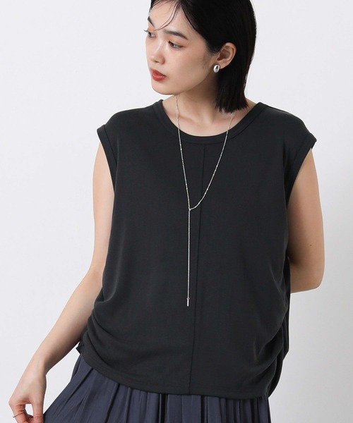 Gready Brilliant(グレディブリリアン)の「Moプリントフライスフレンチカットソー(Tシャツ/カットソー・レディース・チャコールグレー/モカ・FREE)」の1枚目の写真