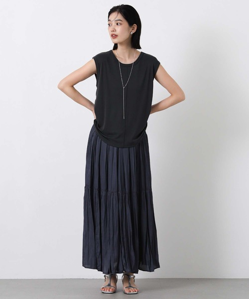 Gready Brilliant(グレディブリリアン)の「Moプリントフライスフレンチカットソー(Tシャツ/カットソー・レディース・チャコールグレー/モカ・FREE)」の6枚目の写真