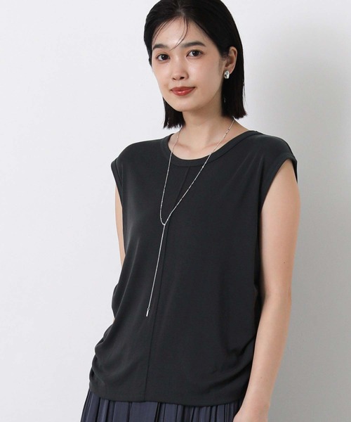 Gready Brilliant(グレディブリリアン)の「Moプリントフライスフレンチカットソー(Tシャツ/カットソー・レディース・チャコールグレー/モカ・FREE)」の7枚目の写真