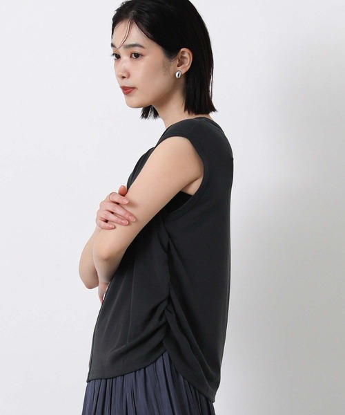 Gready Brilliant(グレディブリリアン)の「Moプリントフライスフレンチカットソー(Tシャツ/カットソー・レディース・チャコールグレー/モカ・FREE)」の8枚目の写真