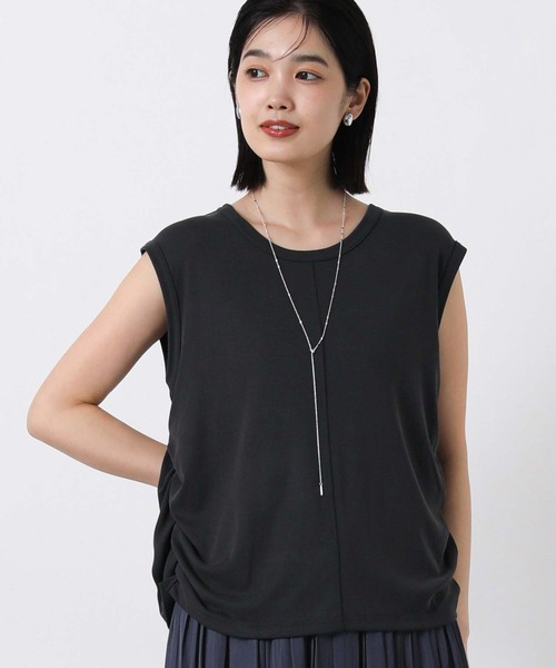 Gready Brilliant(グレディブリリアン)の「Moプリントフライスフレンチカットソー(Tシャツ/カットソー・レディース・チャコールグレー/モカ・FREE)」の10枚目の写真