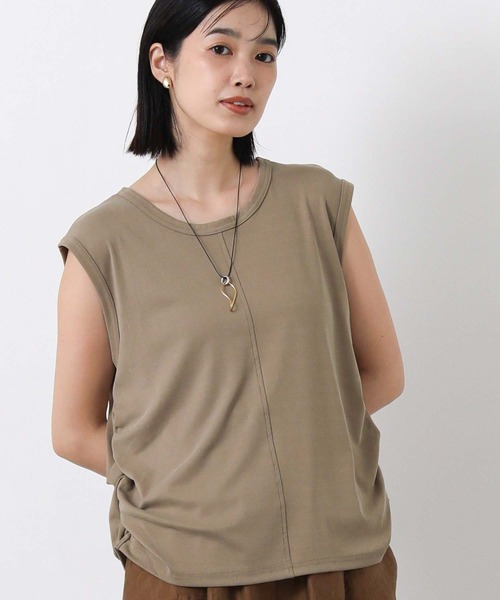 Gready Brilliant(グレディブリリアン)の「Moプリントフライスフレンチカットソー(Tシャツ/カットソー・レディース・チャコールグレー/モカ・FREE)」の15枚目の写真