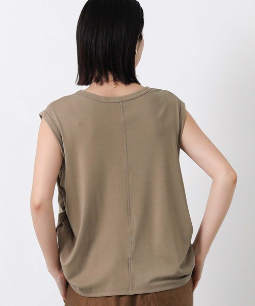 Gready Brilliant(グレディブリリアン)の「Moプリントフライスフレンチカットソー(Tシャツ/カットソー・レディース・チャコールグレー/モカ・FREE)」の17枚目の写真