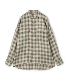 GUY ROVER（ギローバー）の「【別注】GUY ROVER リネンチェック オーバーシャツ（シャツ/ブラウス）」
