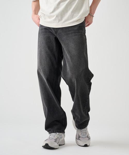 HANES(ヘインズ)の「【Hanes】デニムワイドフィット 066540(デニムパンツ・メンズ・ブルー/ブラック/ライトブルー・LL/L/M/S)」の2枚目の写真