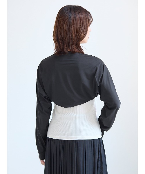 tutuanna（チュチュアンナ）の「[水陸両用]UVカットボレロ（カーディガン/ボレロ・レディース・ブラック/ホワイト・M）」の8枚目の写真