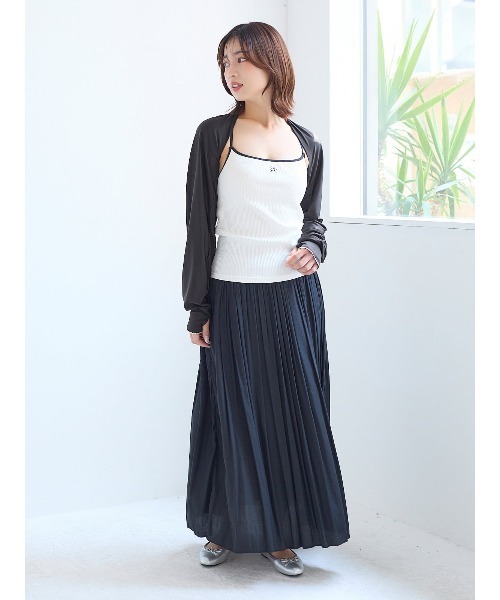 tutuanna（チュチュアンナ）の「[水陸両用]UVカットボレロ（カーディガン/ボレロ・レディース・ブラック/ホワイト・M）」の9枚目の写真