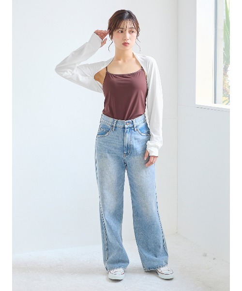 tutuanna（チュチュアンナ）の「[水陸両用]UVカットボレロ（カーディガン/ボレロ・レディース・ブラック/ホワイト・M）」の14枚目の写真