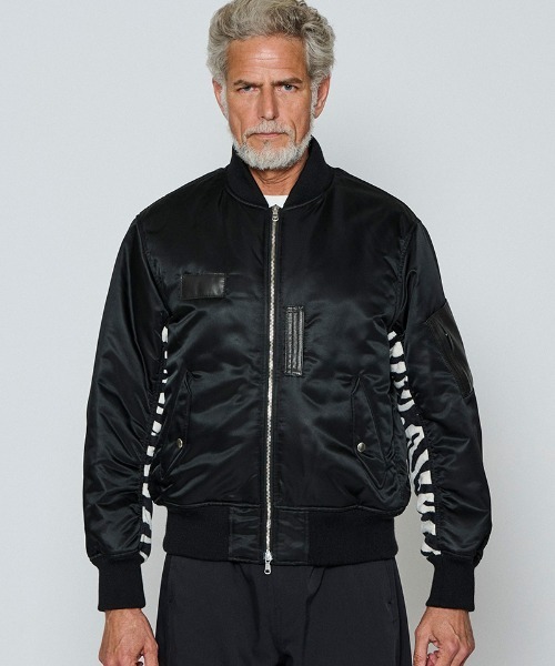 ACANTHUS(アカンサス)の「mj11564-LIMONTAOversize MA-1 ブルゾン(JK2604)(MA-1・メンズ・ブラック/オリーブ・XL/L/M/S)」の2枚目の写真