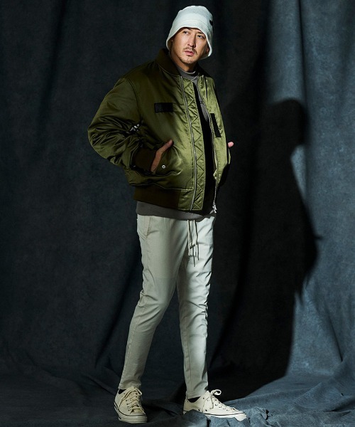 ACANTHUS(アカンサス)の「mj11564-LIMONTAOversize MA-1 ブルゾン(JK2604)(MA-1・メンズ・ブラック/オリーブ・XL/L/M/S)」の7枚目の写真