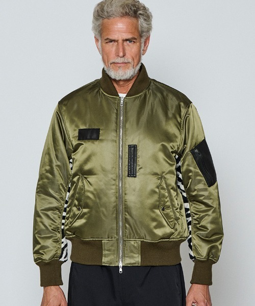 ACANTHUS(アカンサス)の「mj11564-LIMONTAOversize MA-1 ブルゾン(JK2604)(MA-1・メンズ・ブラック/オリーブ・XL/L/M/S)」の8枚目の写真