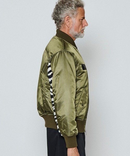 ACANTHUS(アカンサス)の「mj11564-LIMONTAOversize MA-1 ブルゾン(JK2604)(MA-1・メンズ・ブラック/オリーブ・XL/L/M/S)」の10枚目の写真