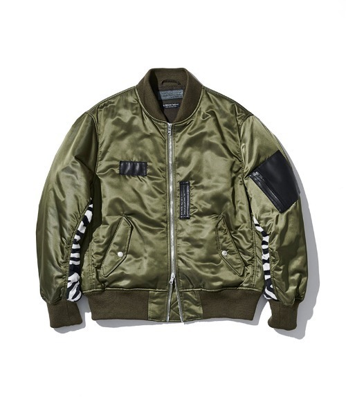 ACANTHUS(アカンサス)の「mj11564-LIMONTAOversize MA-1 ブルゾン(JK2604)(MA-1・メンズ・ブラック/オリーブ・XL/L/M/S)」の15枚目の写真