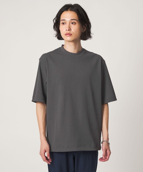 A DAY IN THE LIFE UNITED ARROWS(アデイインザライフユナイテッドアローズ)の「ドライ ドビージャガード リラックス カットソー-吸水速乾-<A DAY IN THE LIFE>(Tシャツ/カットソー・メンズ・ブラック/ホワイト/ダークグレー・M/XL/L)」の3枚目の写真