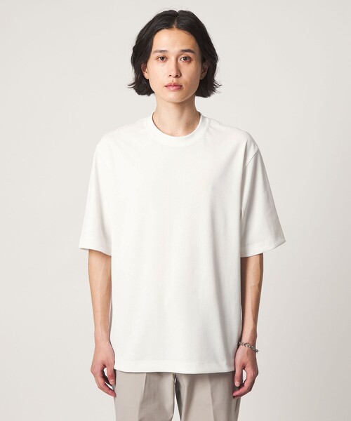 A DAY IN THE LIFE UNITED ARROWS(アデイインザライフユナイテッドアローズ)の「ドライ ドビージャガード リラックス カットソー-吸水速乾-<A DAY IN THE LIFE>(Tシャツ/カットソー・メンズ・ブラック/ホワイト/ダークグレー・M/XL/L)」の21枚目の写真