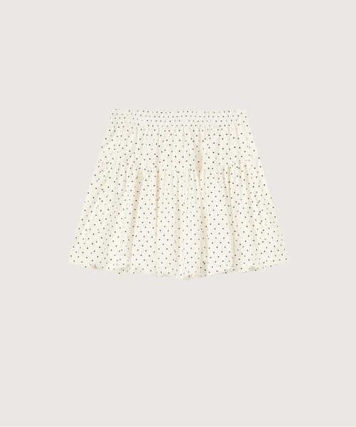 LA POMME petit（ラポミ・プチ）の「Dots Flare Mini Skirt（スカート・レディース・ブラック/ホワイト・FREE）」の7枚目の写真