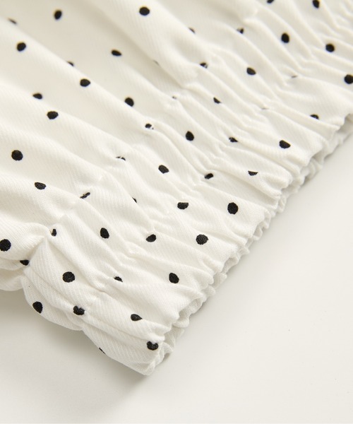 LA POMME petit（ラポミ・プチ）の「Dots Flare Mini Skirt（スカート・レディース・ブラック/ホワイト・FREE）」の9枚目の写真