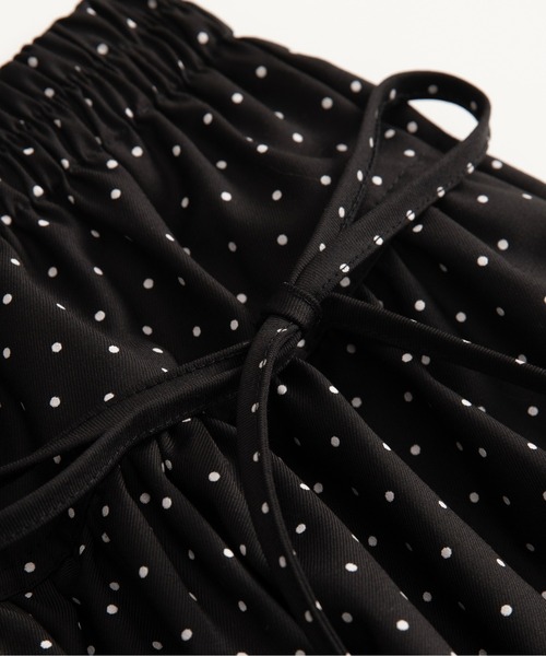LA POMME petit（ラポミ・プチ）の「Dots Flare Mini Skirt（スカート・レディース・ブラック/ホワイト・FREE）」の3枚目の写真