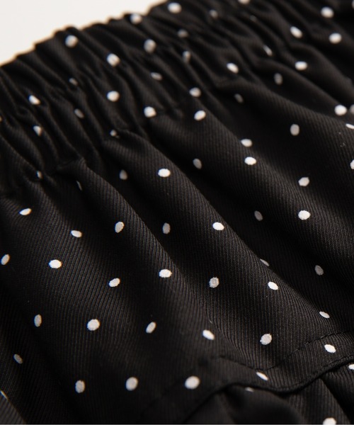 LA POMME petit（ラポミ・プチ）の「Dots Flare Mini Skirt（スカート・レディース・ブラック/ホワイト・FREE）」の5枚目の写真