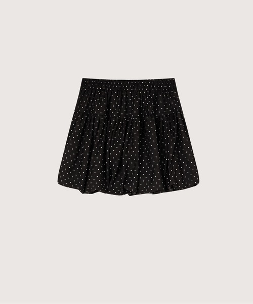 LA POMME petit（ラポミ・プチ）の「Dots Flare Mini Skirt（スカート・レディース・ブラック/ホワイト・FREE）」の8枚目の写真