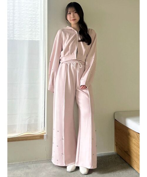 dazzlin(ダズリン)の「ヘムビジュースウェットパンツ(スウェットパンツ・レディース・ブラウン/ピンク/アイボリー・MEDIUM/SMALL)」の14枚目の写真