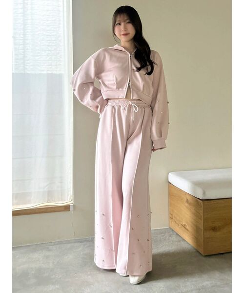 dazzlin(ダズリン)の「ヘムビジュースウェットパンツ(スウェットパンツ・レディース・ブラウン/ピンク/アイボリー・MEDIUM/SMALL)」の16枚目の写真