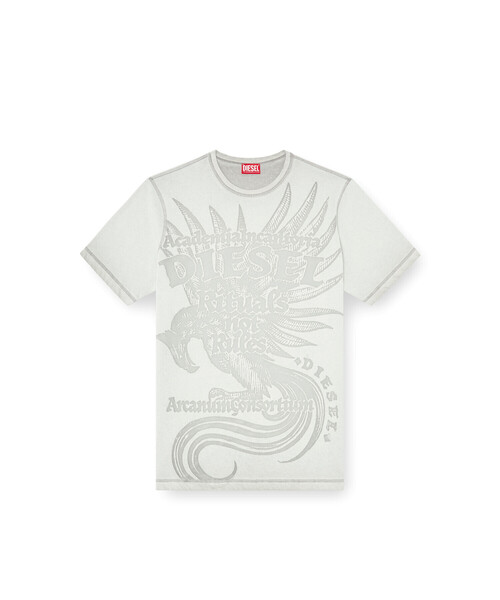 DIESEL（ディーゼル）の「メンズ Tシャツ T-RAWJUST-AA1（Tシャツ/カットソー・メンズ・ホワイト系その他/グレー系その他・MEDIUM/LARGE/SMALL/X-LARGE/X-SMALL/XXX-LARGE/XX-LARGE）」の8枚目の写真