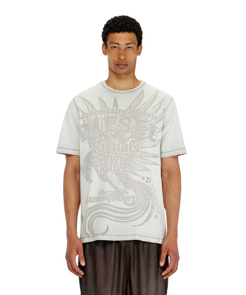 DIESEL（ディーゼル）の「メンズ Tシャツ T-RAWJUST-AA1（Tシャツ/カットソー・メンズ・ホワイト系その他/グレー系その他・MEDIUM/LARGE/SMALL/X-LARGE/X-SMALL/XXX-LARGE/XX-LARGE）」の7枚目の写真