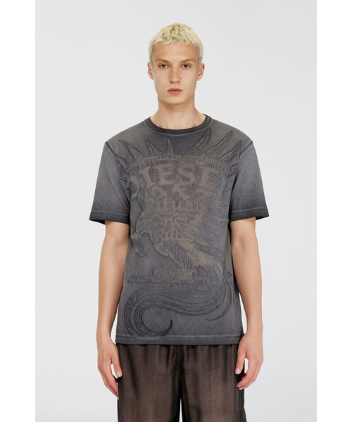 DIESEL（ディーゼル）の「メンズ Tシャツ T-RAWJUST-AA1（Tシャツ/カットソー・メンズ・ホワイト系その他/グレー系その他・MEDIUM/LARGE/SMALL/X-LARGE/X-SMALL/XXX-LARGE/XX-LARGE）」の4枚目の写真