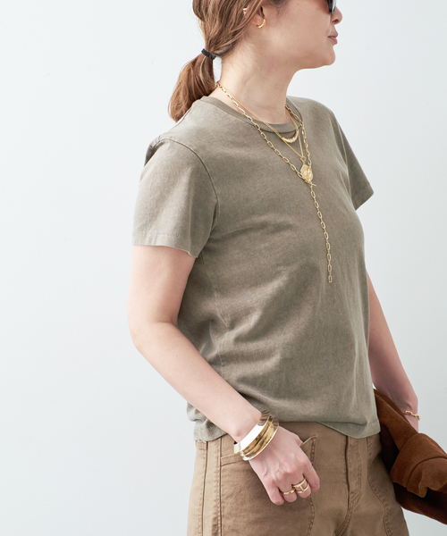 Deuxieme Classe(ドゥーズィエムクラス)の「【SLVRLAKE/シルバーレイク】 BOY TEE CHARRED(Tシャツ/カットソー・レディース・チャコールグレー・FREE)」の2枚目の写真