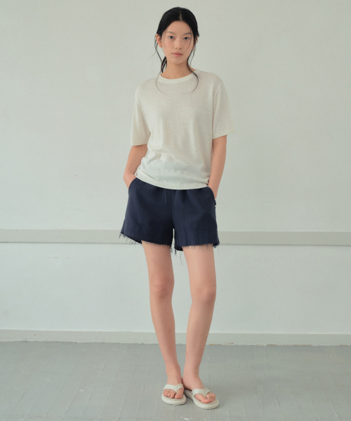 WEDNESDAYOASISFORWOMEN（ウェンズデー オアシス フォー ウーマン）の「ロウエッジスタッズショートパンツ_NAVY(WB6PT20)（その他パンツ・レディース・ネイビー・FREE）」の3枚目の写真