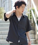 WEGO(ウィゴー)のWEGO/【26年春夏新作】クロップドSSピンストライプシャツ