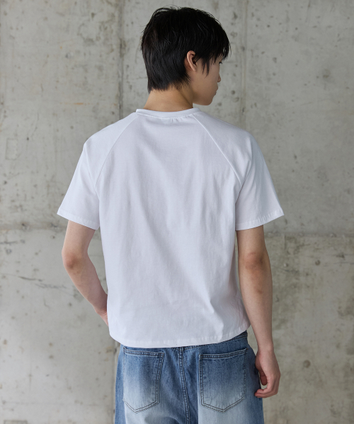 P.IN.O(ピインオ)の「コットンスナップショートスリーブ - ホワイト(Tシャツ/カットソー・メンズ・その他・LARGE/MEDIUM)」の4枚目の写真