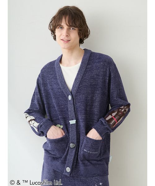 gelato pique（ジェラートピケ）の「【STAR WARS】【ユニセックス】スムーズィーキャラクターワッペンカーディガン（ルームウェア/パジャマ・レディース・ネイビー/クリーム・S-M/M-L）」の20枚目の写真