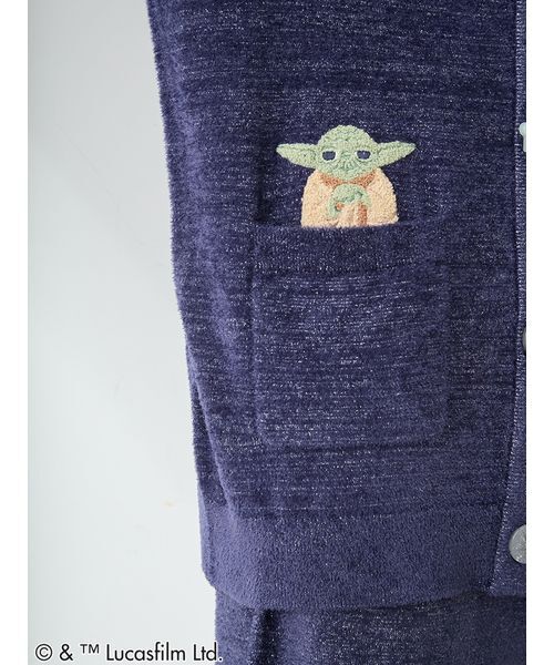 gelato pique（ジェラートピケ）の「【STAR WARS】【ユニセックス】スムーズィーキャラクターワッペンカーディガン（ルームウェア/パジャマ・レディース・ネイビー/クリーム・S-M/M-L）」の21枚目の写真