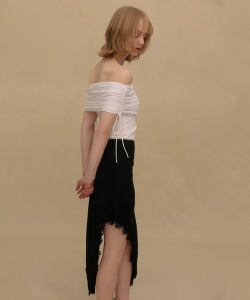 EIMY ISTOIRE(エイミーイストワール)の「PAPILLON JACQUARD SKIRT(スカート・レディース・ブラック/バーガンディー・36/38)」の5枚目の写真
