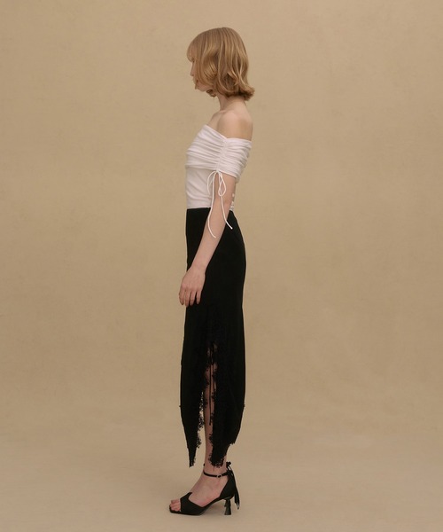 EIMY ISTOIRE(エイミーイストワール)の「PAPILLON JACQUARD SKIRT(スカート・レディース・ブラック/バーガンディー・36/38)」の8枚目の写真