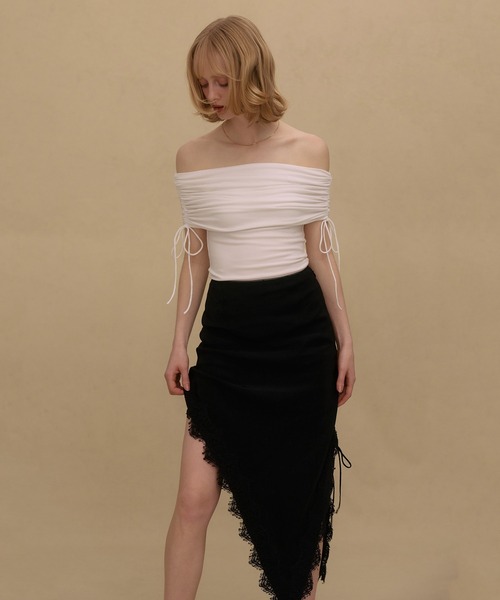 EIMY ISTOIRE(エイミーイストワール)の「PAPILLON JACQUARD SKIRT(スカート・レディース・ブラック/バーガンディー・36/38)」の6枚目の写真