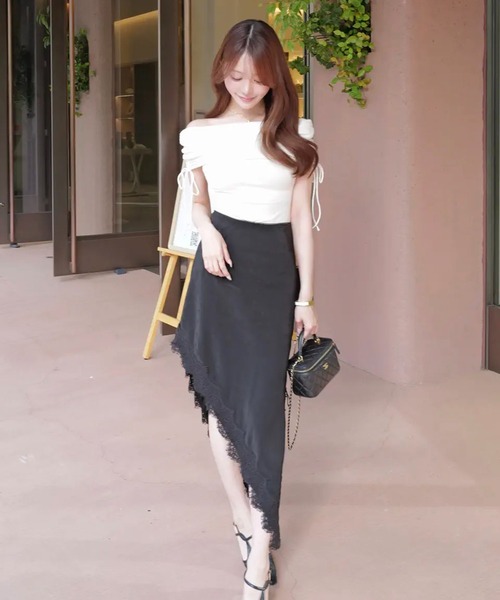 EIMY ISTOIRE(エイミーイストワール)の「PAPILLON JACQUARD SKIRT(スカート・レディース・ブラック/バーガンディー・36/38)」の19枚目の写真