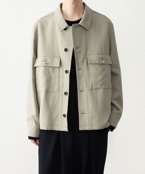ATTACHMENT（アタッチメント）の「CO/TEN パウダリーダブルクロス パッチポケット ショートジャケット / CO/TEN POWDERY DOUBLE CROTH PATCH POCKET SHORT JACKET（ブルゾン・メンズ・ブラック/ダークブラウン/ライトカーキ・2/4/3/1）」の3枚目の写真