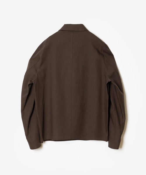 ATTACHMENT（アタッチメント）の「CO/TEN パウダリーダブルクロス パッチポケット ショートジャケット / CO/TEN POWDERY DOUBLE CROTH PATCH POCKET SHORT JACKET（ブルゾン・メンズ・ブラック/ダークブラウン/ライトカーキ・2/4/3/1）」の5枚目の写真